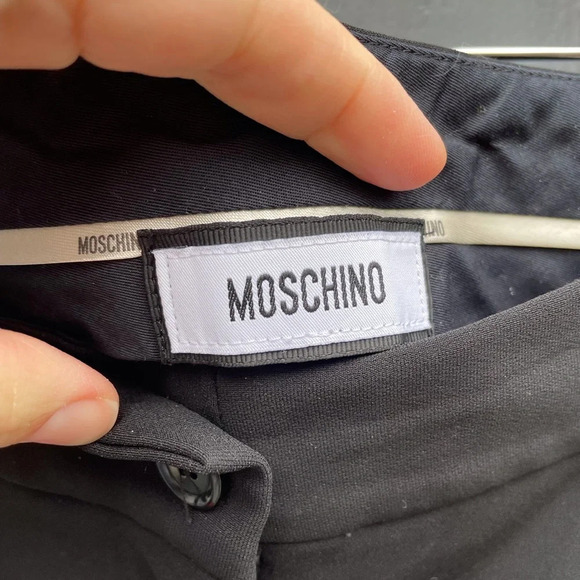 Moschino Black Slim Pants with Pearl Embellished Details, size 6 - Picture 12 of 13